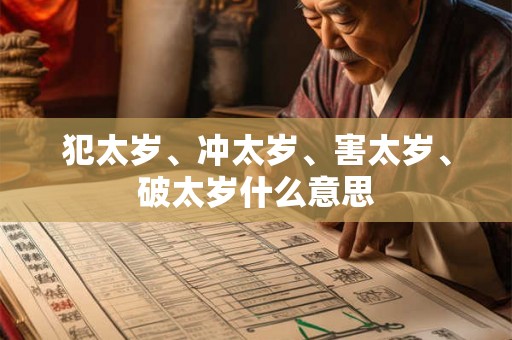 犯太岁、冲太岁、害太岁、破太岁什么意思