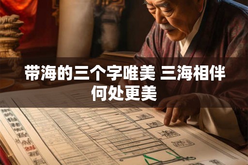 带海的三个字唯美 三海相伴何处更美