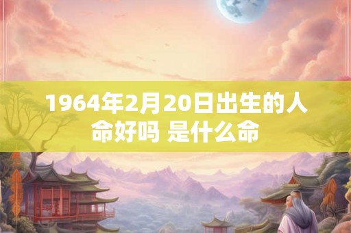 1964年2月20日出生的人命好吗 是什么命