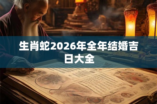 生肖蛇2026年全年结婚吉日大全