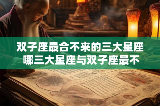 双子座最合不来的三大星座 哪三大星座与双子座最不合