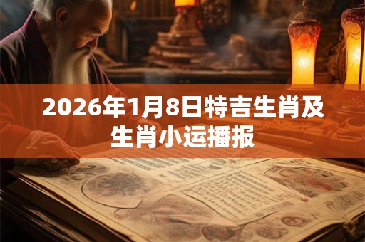 2026年1月8日特吉生肖及生肖小运播报