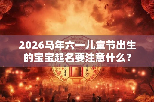 2026马年六一儿童节出生的宝宝起名要注意什么? 2026马年六一儿童节出生的宝宝起名要注意什么?