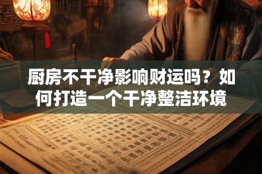 厨房不干净影响财运吗？如何打造一个干净整洁环境