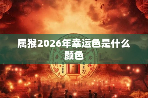 属猴2026年幸运色是什么颜色