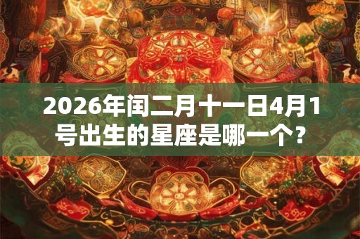 2026年闰二月十一日4月1号出生的星座是哪一个？