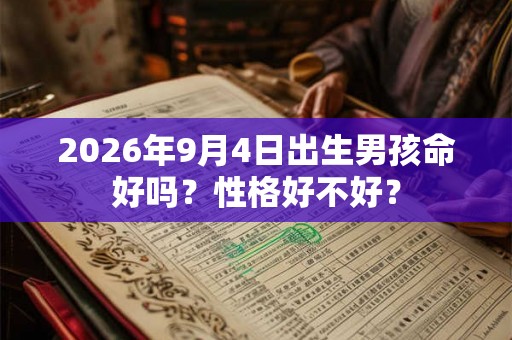 2026年9月4日出生男孩命好吗？性格好不好？