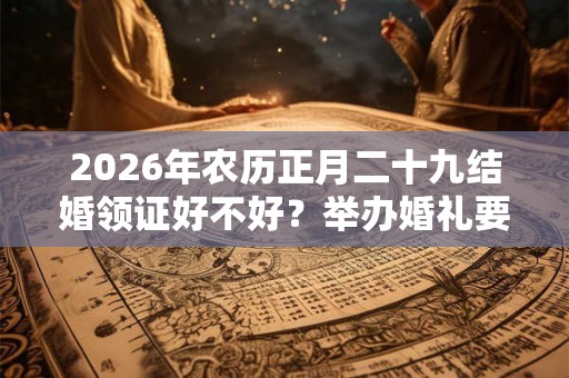 2026年农历正月二十九结婚领证好不好？举办婚礼要注意什么？