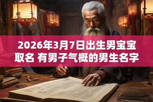 2026年3月7日出生男宝宝取名 有男子气概的男生名字