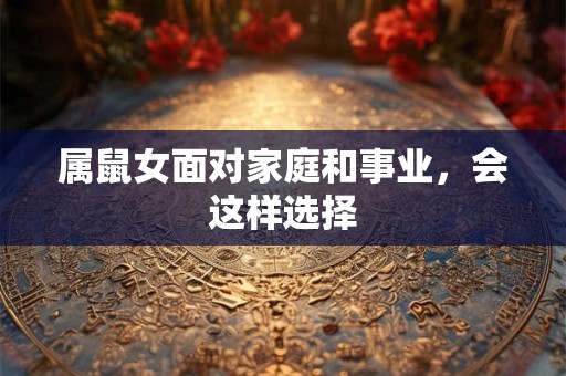 属鼠女面对家庭和事业，会这样选择
