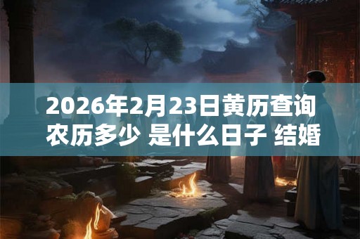 2026年2月23日黄历查询 农历多少 是什么日子 结婚吉时
