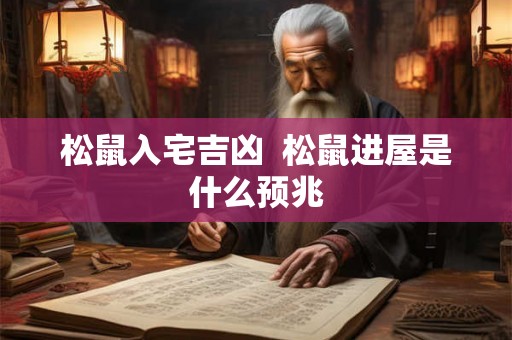 松鼠入宅吉凶  松鼠进屋是什么预兆