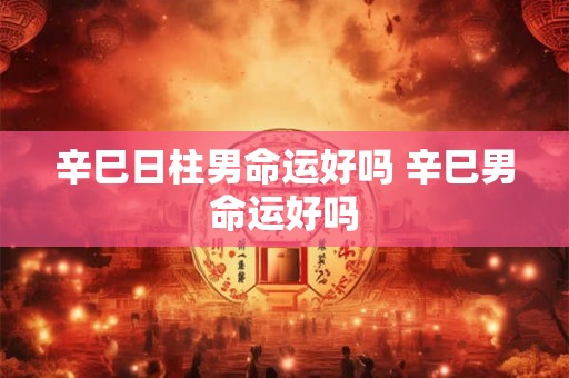 辛巳日柱男命运好吗 辛巳男命运好吗