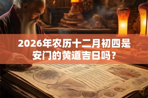 2026年农历十二月初四是安门的黄道吉日吗？