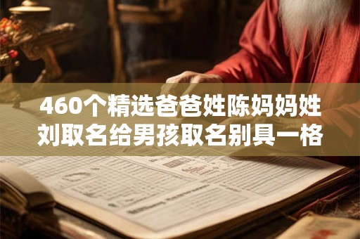 460个精选爸爸姓陈妈妈姓刘取名给男孩取名别具一格