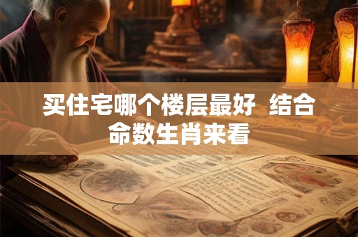 买住宅哪个楼层最好  结合命数生肖来看