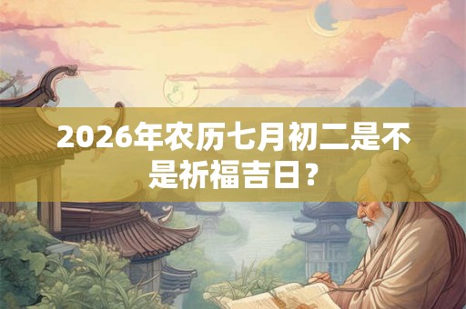 2026年农历七月初二是不是祈福吉日？