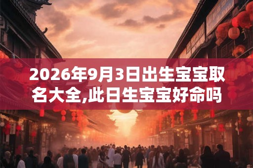 2026年9月3日出生宝宝取名大全,此日生宝宝好命吗？