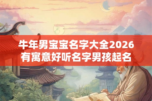 牛年男宝宝名字大全2026有寓意好听名字男孩起名