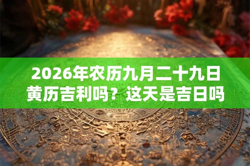 2026年农历九月二十九日黄历吉利吗？这天是吉日吗