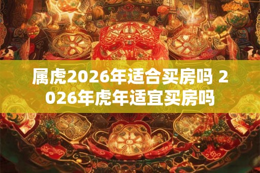 属虎2026年适合买房吗 2026年虎年适宜买房吗
