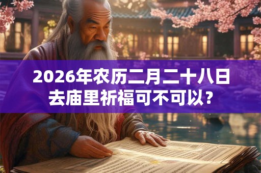 2026年农历二月二十八日去庙里祈福可不可以？