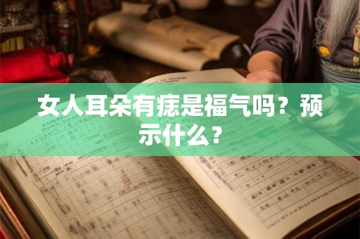 女人耳朵有痣是福气吗？预示什么？
