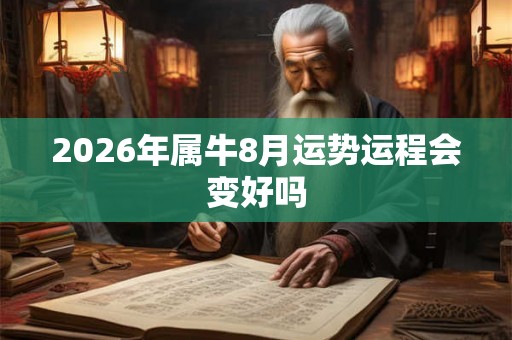 2026年属牛8月运势运程会变好吗