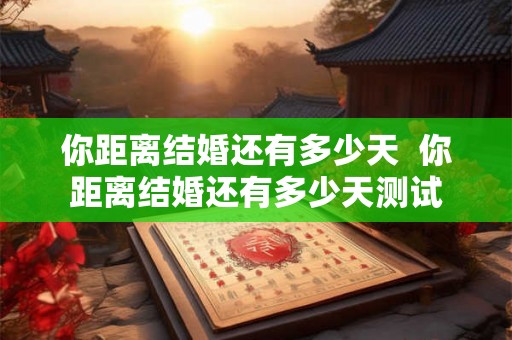 你距离结婚还有多少天  你距离结婚还有多少天测试