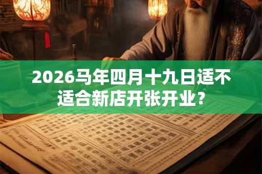 2026马年四月十九日适不适合新店开张开业？