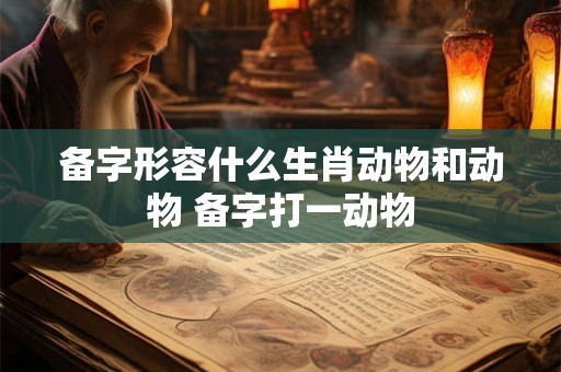备字形容什么生肖动物和动物 备字打一动物