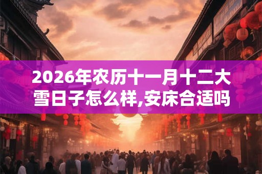2026年农历十一月十二大雪日子怎么样,安床合适吗？