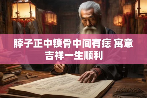 脖子正中锁骨中间有痣 寓意吉祥一生顺利