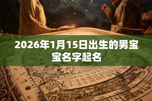 2026年1月15日出生的男宝宝名字起名 2026年1月15日出生的男宝宝名字起名