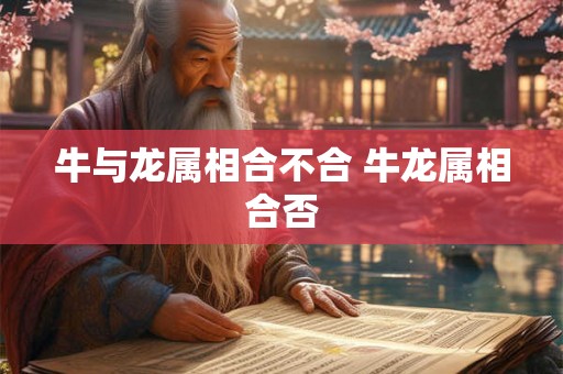 牛与龙属相合不合 牛龙属相合否