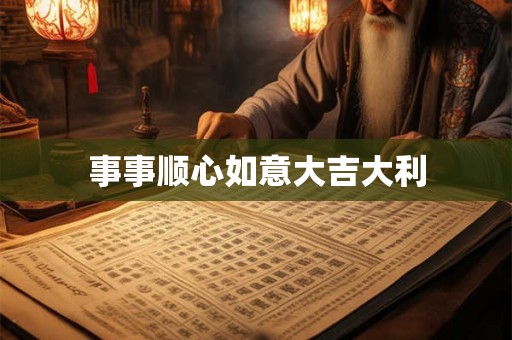 事事顺心如意大吉大利