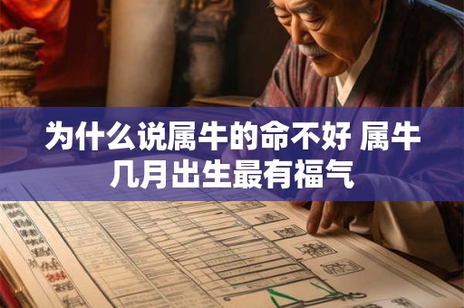 为什么说属牛的命不好 属牛几月出生最有福气