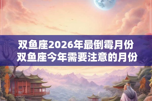 双鱼座2026年最倒霉月份 双鱼座今年需要注意的月份