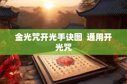 金光咒开光手诀图  通用开光咒