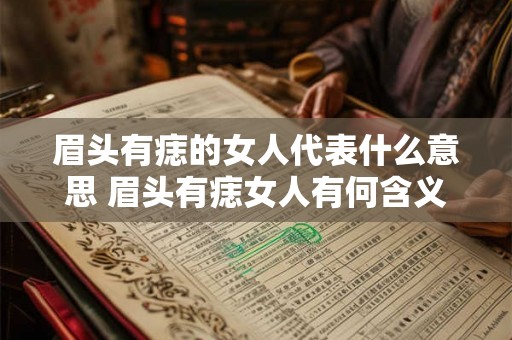 眉头有痣的女人代表什么意思 眉头有痣女人有何含义