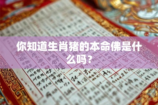 你知道生肖猪的本命佛是什么吗？