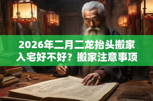 2026年二月二龙抬头搬家入宅好不好?搬家注意事项大全! 2026年二月二龙抬头搬家入宅好不好?搬家注意事项大全!