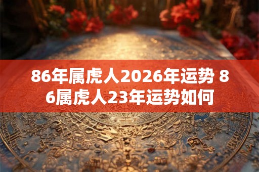 86年属虎人2026年运势 86属虎人23年运势如何