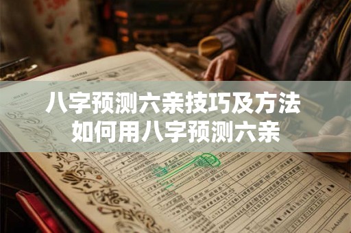 八字预测六亲技巧及方法 如何用八字预测六亲