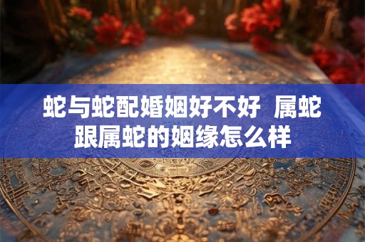 蛇与蛇配婚姻好不好  属蛇跟属蛇的姻缘怎么样