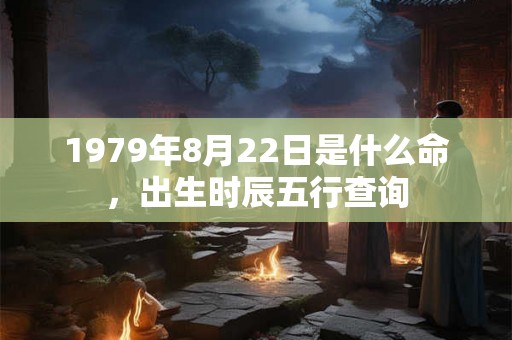 1979年8月22日是什么命，出生时辰五行查询