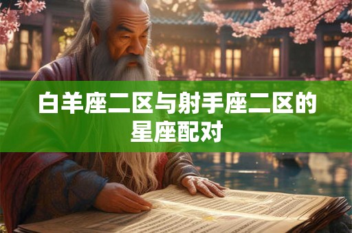 白羊座二区与射手座二区的星座配对
