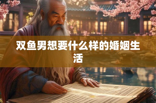 双鱼男想要什么样的婚姻生活