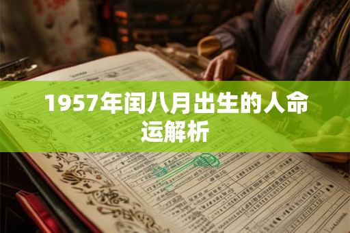 1957年闰八月出生的人命运解析 1957年闰八月出生的人命运解析