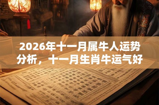 2026年十一月属牛人运势分析，十一月生肖牛运气好吗